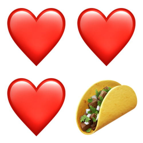 ❤❤❤🌮 Emoji Domain iOS rendering